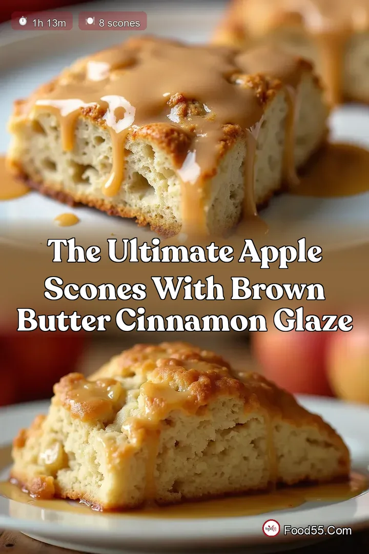 The Ultimate Apple Scones with Brown Butter Cinnamon Glaze