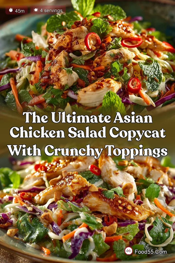 The Ultimate Asian Chicken Salad Copycat with Crunchy Toppings