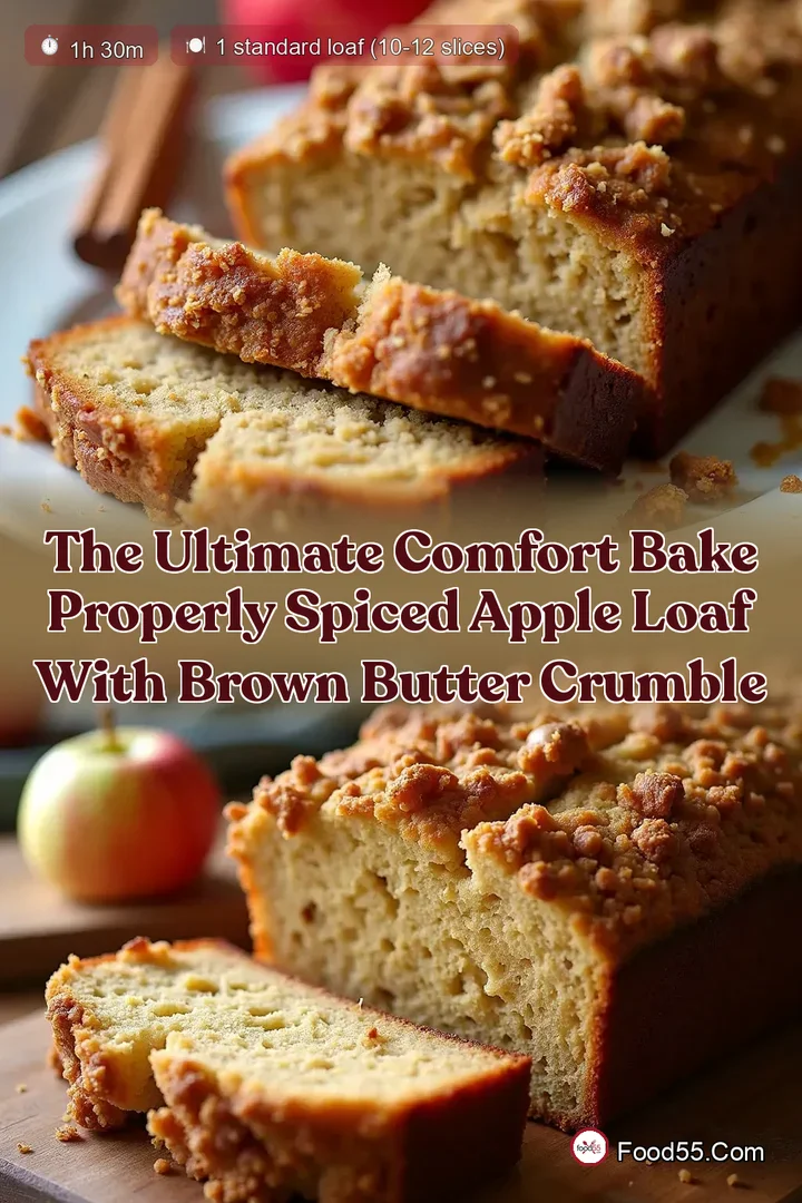 The Ultimate Comfort Bake Properly Spiced Apple Loaf with Brown Butter Crumble