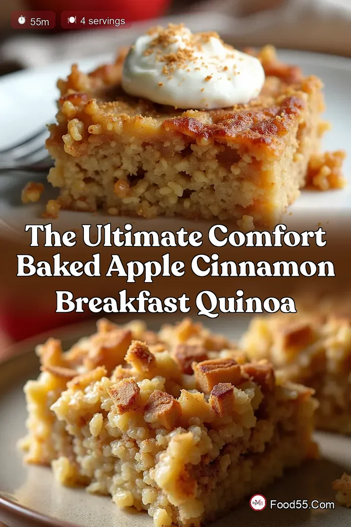 The Ultimate Comfort Baked Apple Cinnamon Breakfast Quinoa