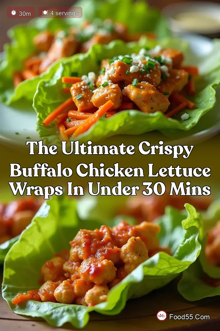 The Ultimate Crispy Buffalo Chicken Lettuce Wraps in Under 30 Mins