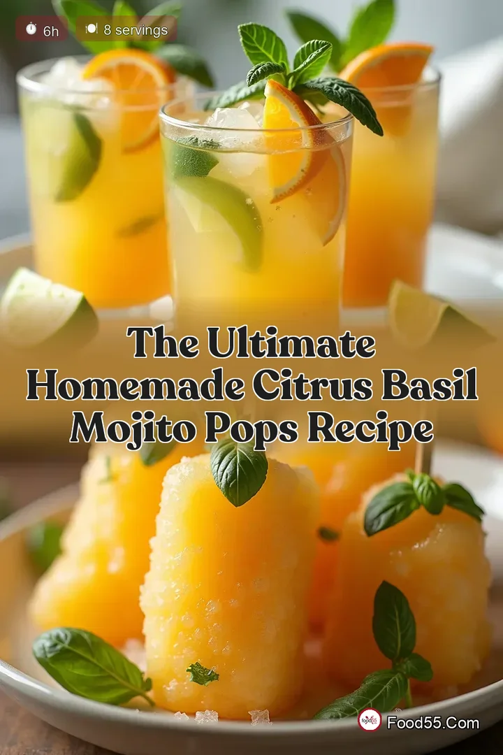 The Ultimate Homemade Citrus Basil Mojito Pops Recipe