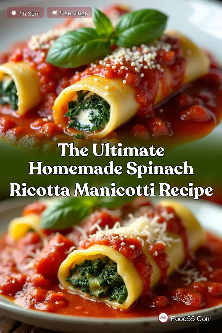 The Ultimate Homemade Spinach Ricotta Manicotti Recipe