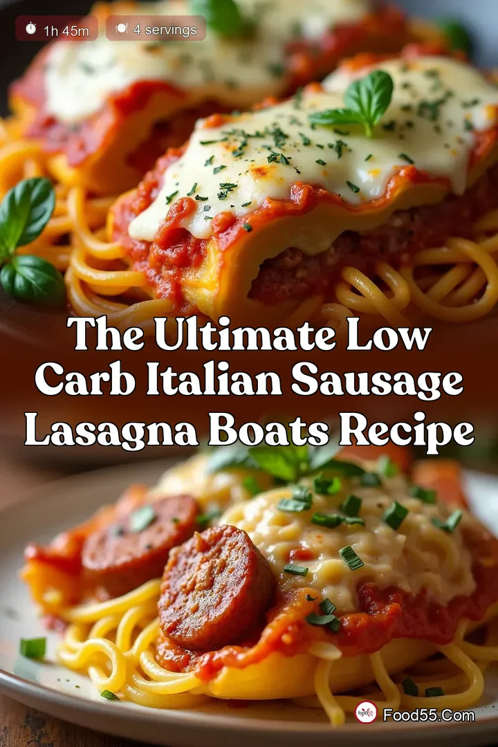 The Ultimate Low Carb Italian Sausage Lasagna Boats Recipe