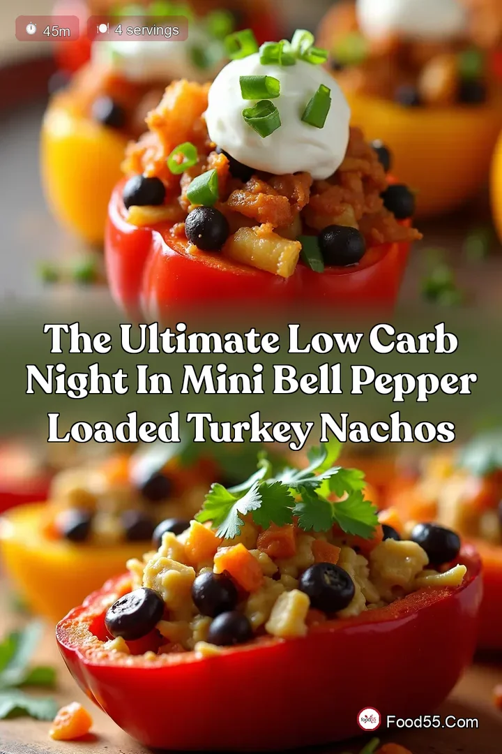 The Ultimate Low Carb Night In Mini Bell Pepper Loaded Turkey Nachos