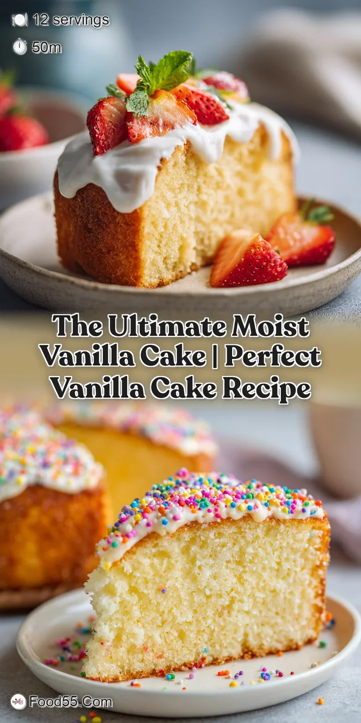 Close-up of a soft vanilla cake crumb with subtle golden hues, showcasing its fine, moist texture.