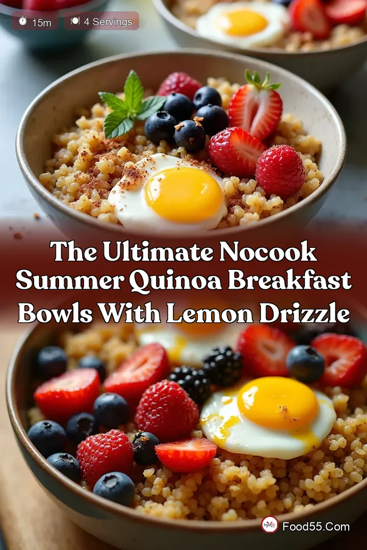 The Ultimate NoCook Summer Quinoa Breakfast Bowls with Lemon Drizzle
