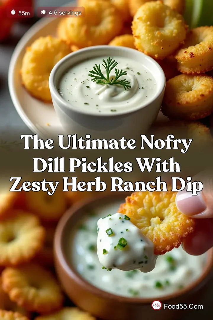The Ultimate NoFry Dill Pickles with Zesty Herb Ranch Dip