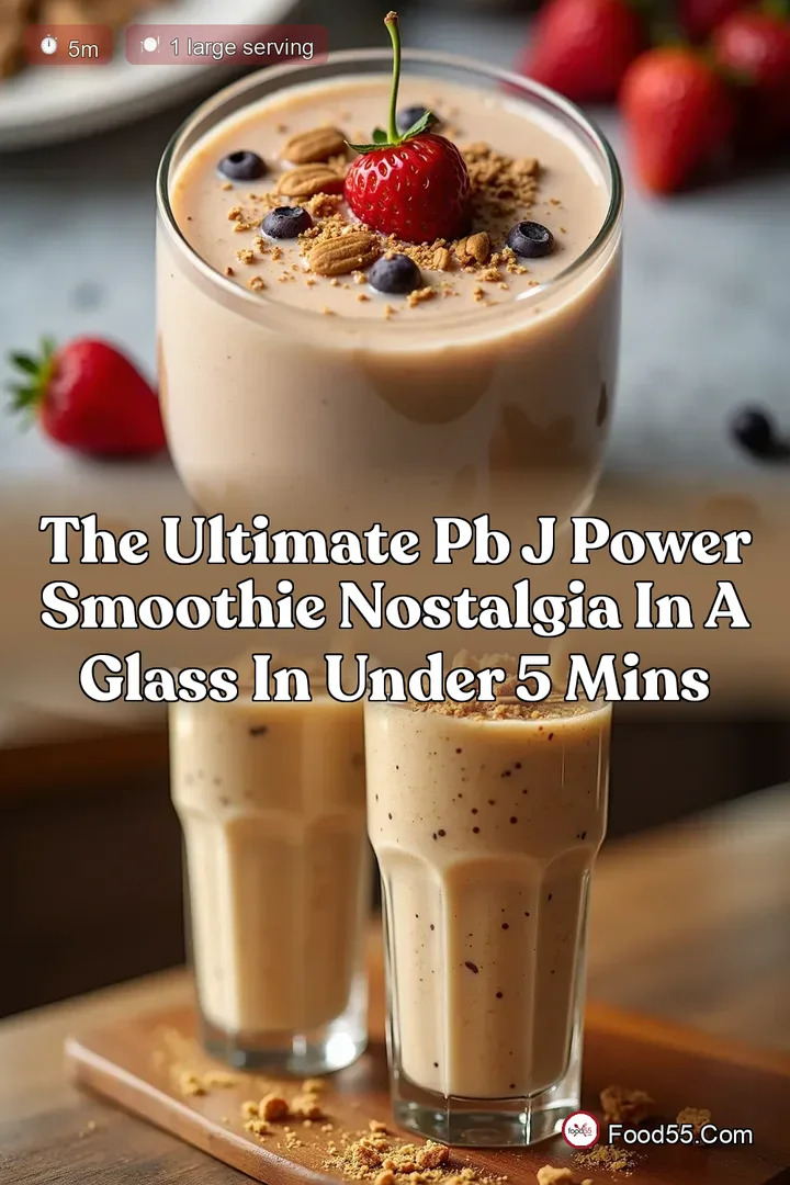 The Ultimate PB J Power Smoothie Nostalgia in a Glass in Under 5 Mins
