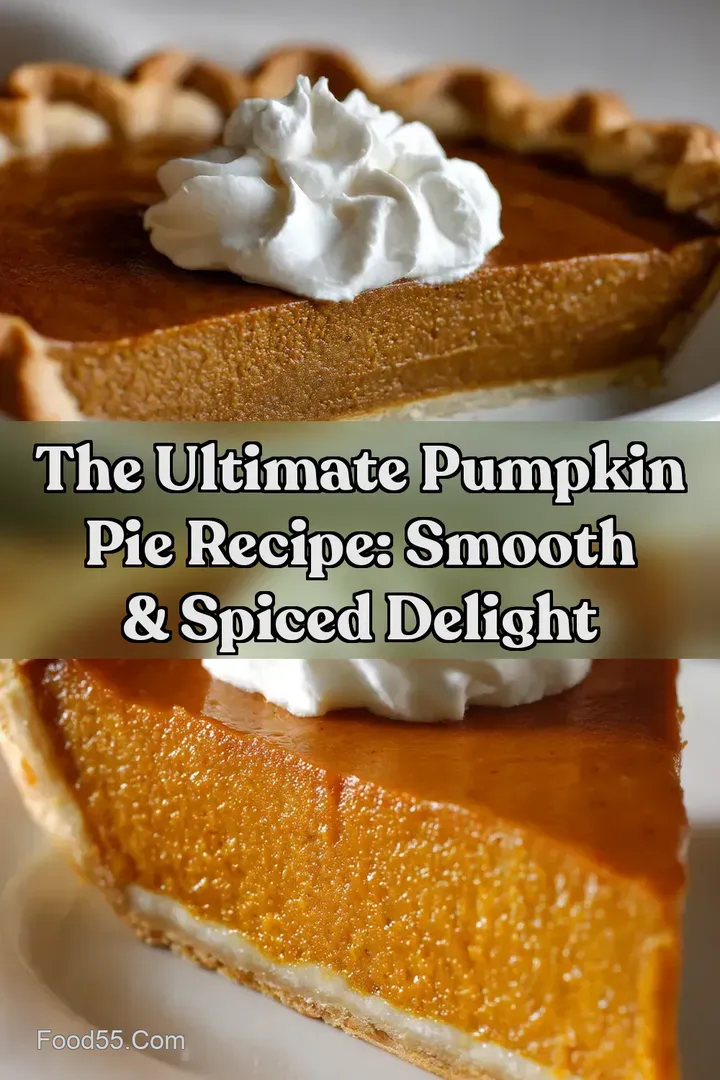 The Ultimate Pumpkin Pie Recipe: Smooth & Spiced Delight : PIN FOR LATER The Ultimate Pumpkin Pie Recipe: Smooth & Spiced Delight