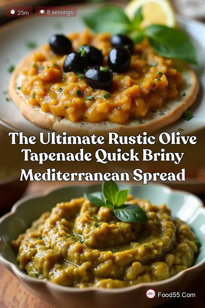 The Ultimate Rustic Olive Tapenade Quick Briny Mediterranean Spread