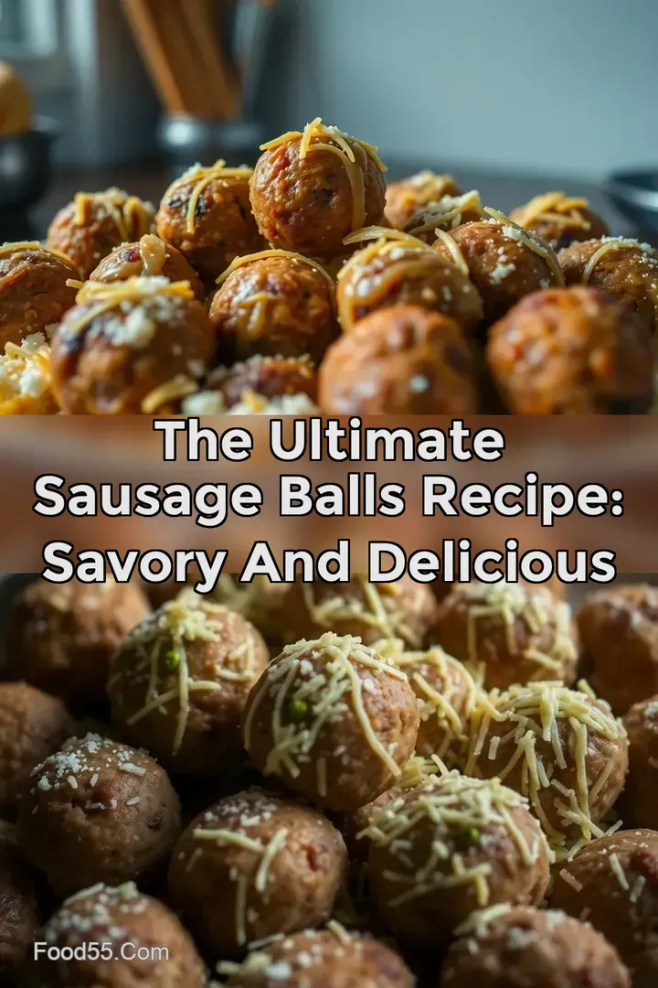 The Ultimate Sausage Balls Recipe: Savory and Delicious : PIN FOR LATER The Ultimate Sausage Balls Recipe: Savory and Delicious