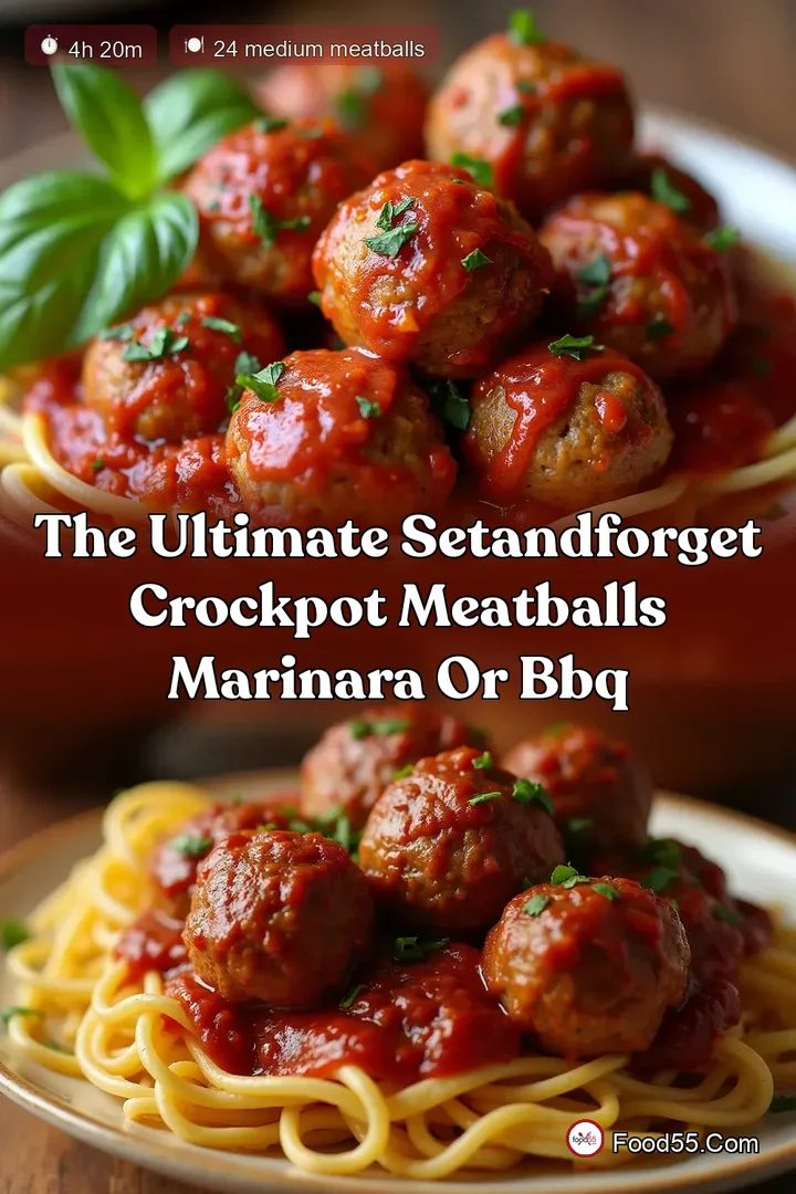 The Ultimate SetandForget Crockpot Meatballs Marinara or BBQ