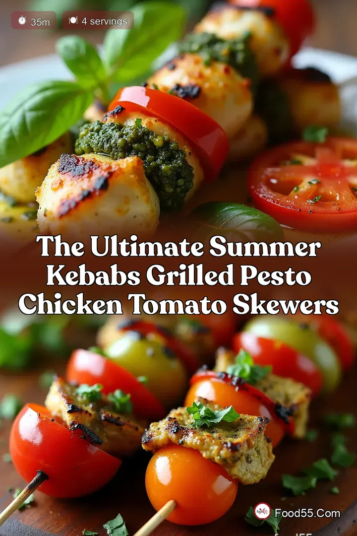 The Ultimate Summer Kebabs Grilled Pesto Chicken Tomato Skewers