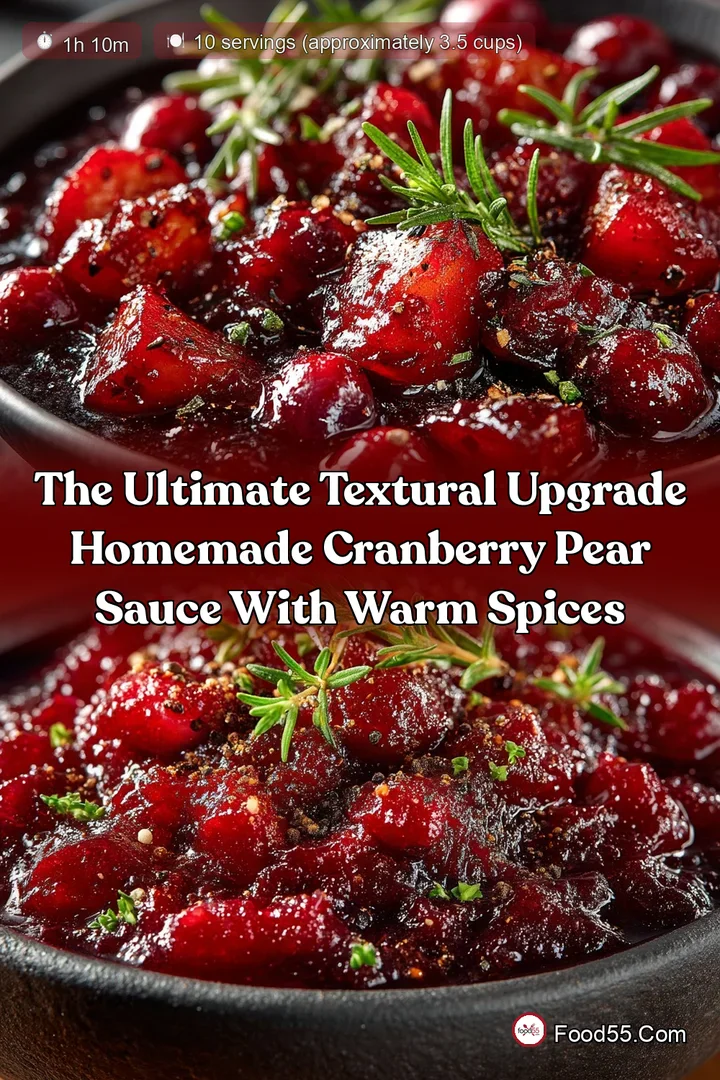 The Ultimate Textural Upgrade Homemade Cranberry Pear Sauce with Warm Spices