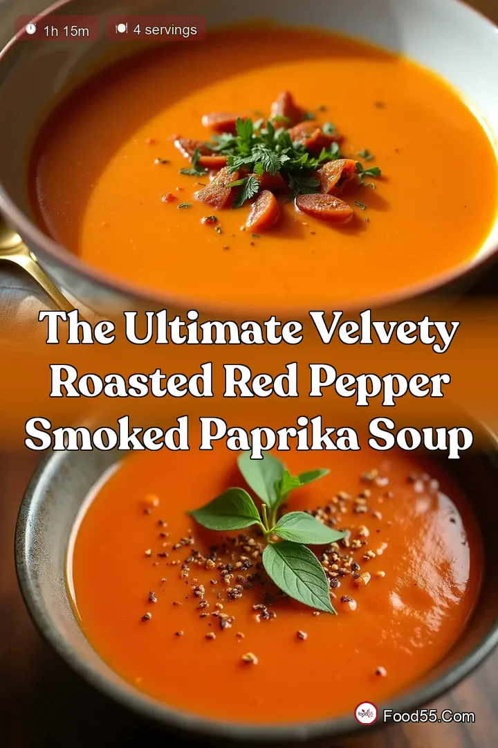 The Ultimate Velvety Roasted Red Pepper Smoked Paprika Soup