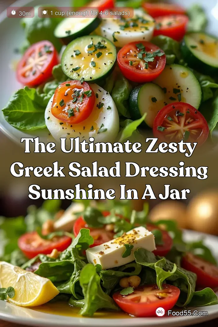 The Ultimate Zesty Greek Salad Dressing Sunshine in a Jar