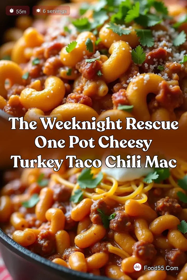 The Weeknight Rescue One Pot Cheesy Turkey Taco Chili Mac