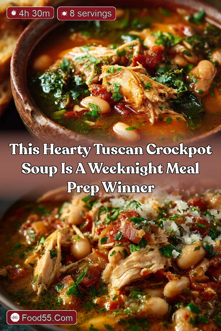 This Hearty Tuscan Crockpot Soup is a Weeknight Meal Prep Winner