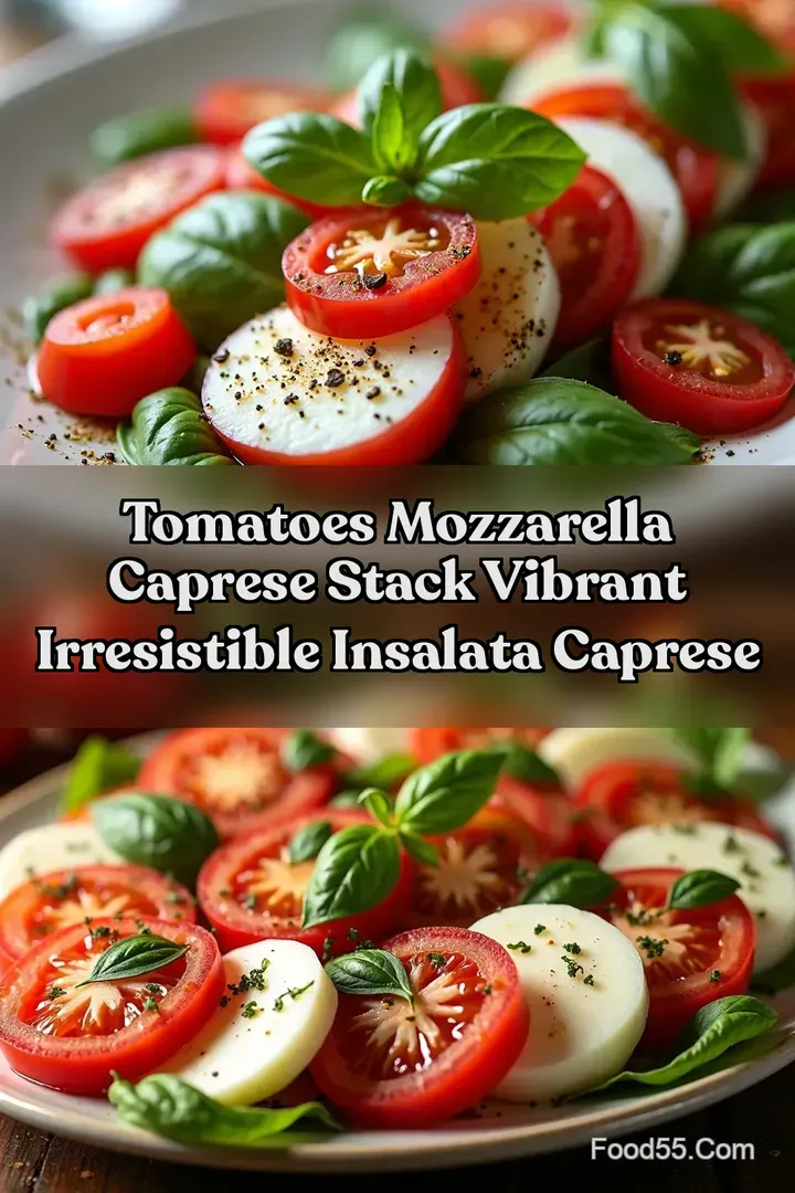 Tomatoes Mozzarella Caprese Stack Vibrant Irresistible Insalata Caprese