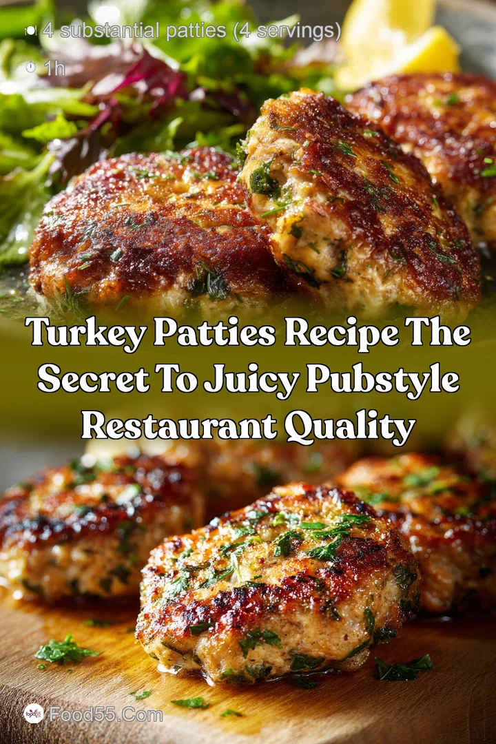 Turkey Patties Recipe The Secret to Juicy PubStyle Restaurant Quality