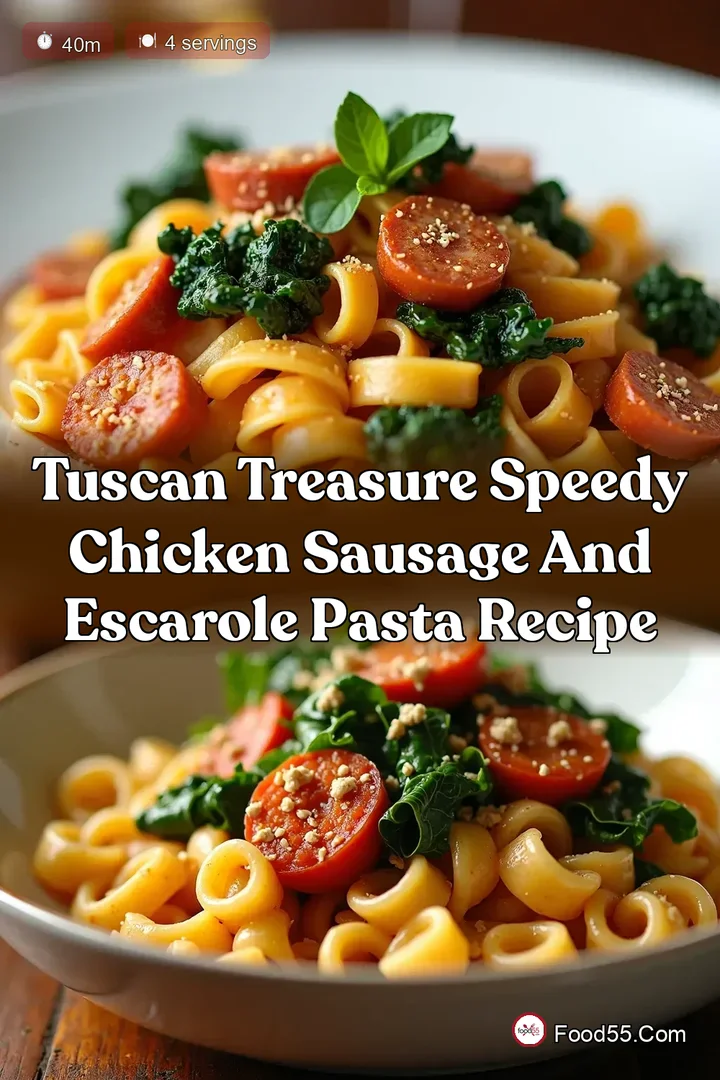 Tuscan Treasure Speedy Chicken Sausage and Escarole Pasta Recipe