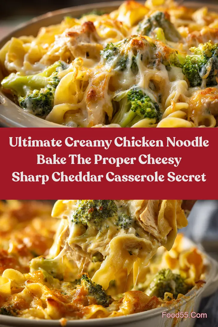 Ultimate Creamy Chicken Noodle Bake The Proper Cheesy Sharp Cheddar Casserole Secret
