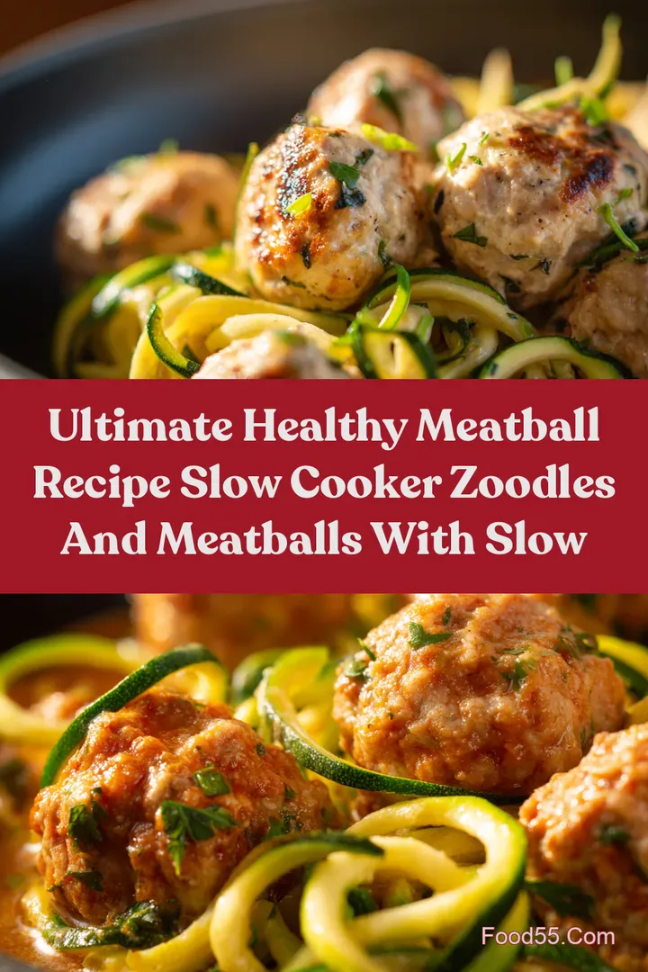 Ultimate Healthy Meatball Recipe Slow Cooker Zoodles and Meatballs With Slow