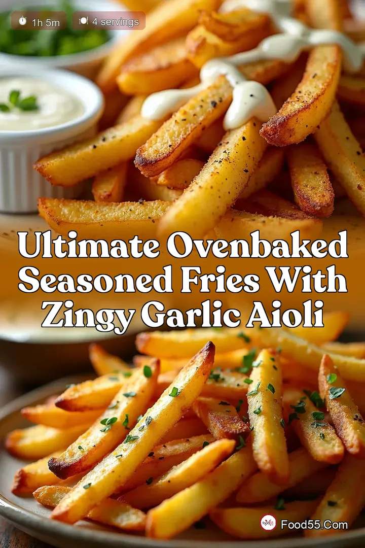 Ultimate OvenBaked Seasoned Fries with Zingy Garlic Aioli