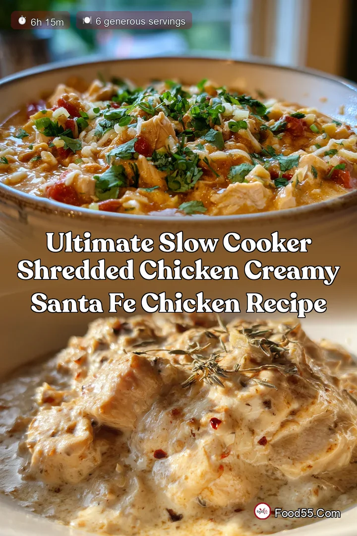 Ultimate Slow Cooker Shredded Chicken Creamy Santa Fe Chicken Recipe
