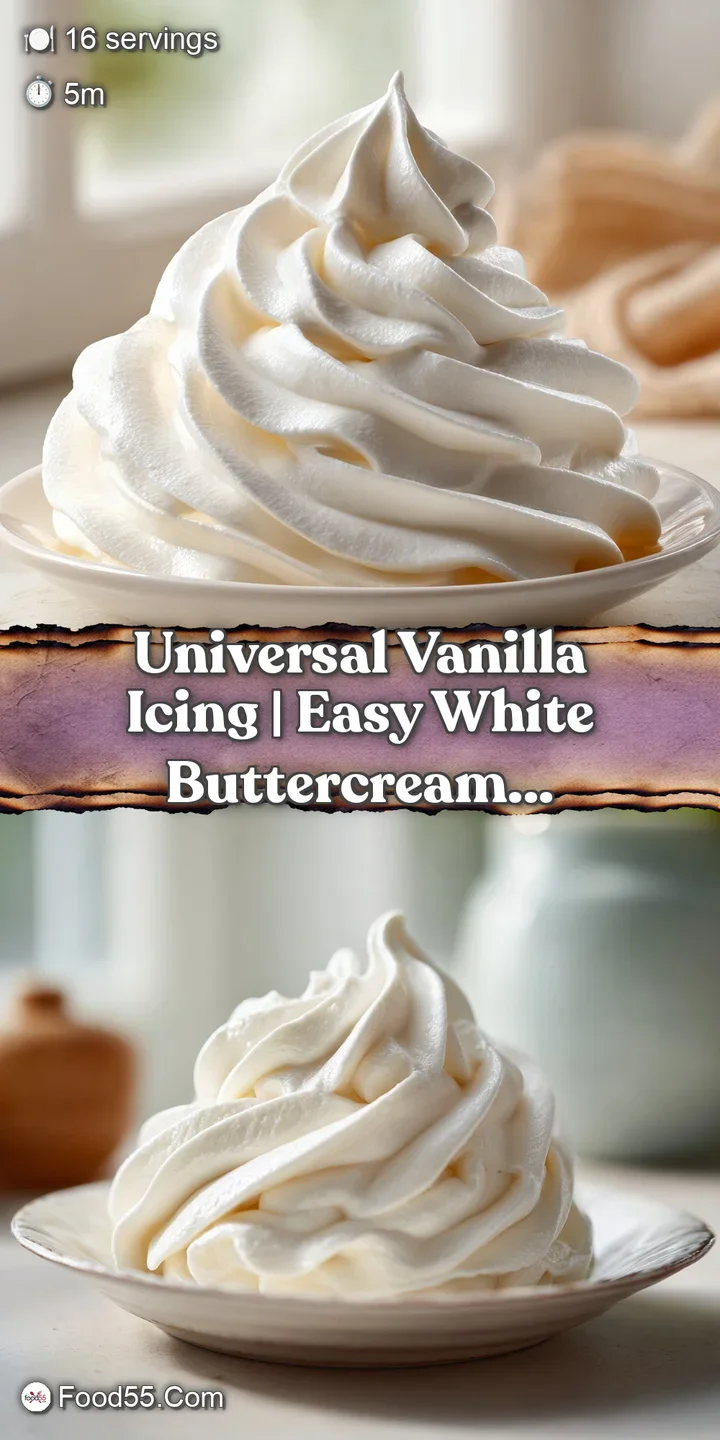Extreme close-up of thick, creamy white icing with a glossy sheen and a perfectly smooth, velvety texture.