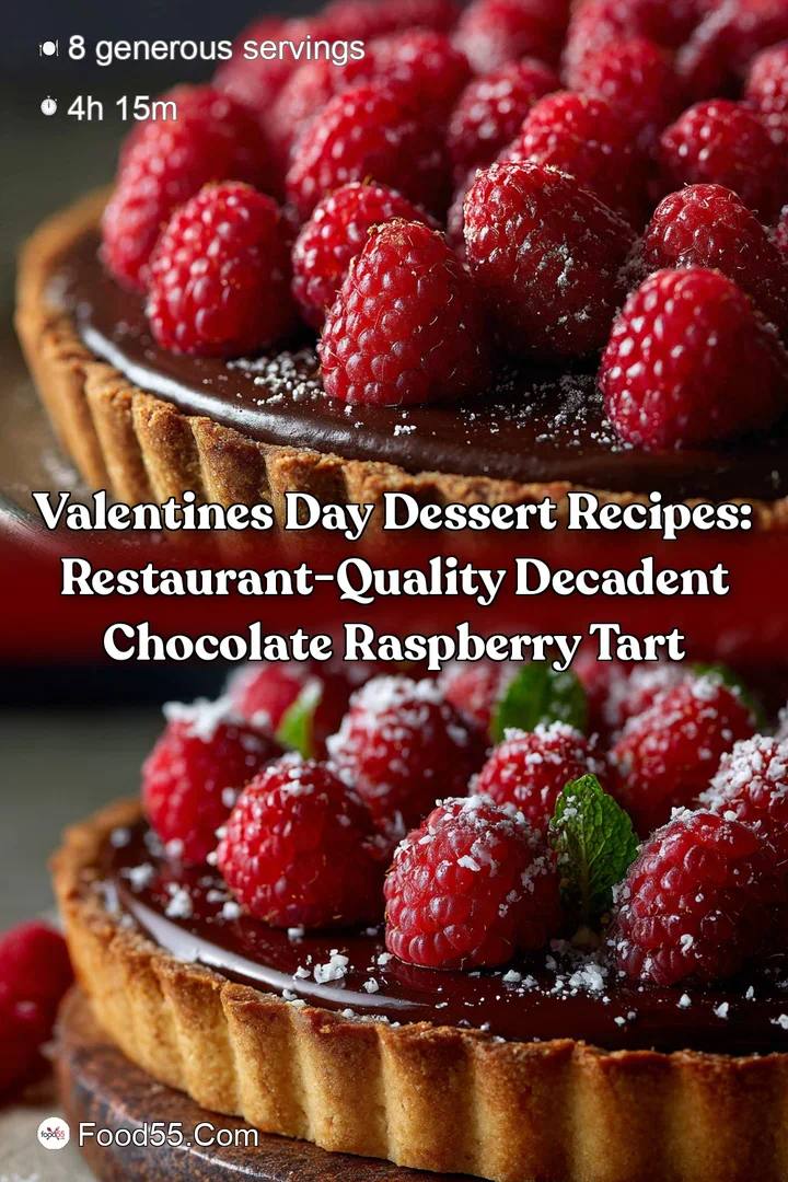Valentines Day Dessert Recipes: Restaurant-Quality Decadent Chocolate Raspberry Tart