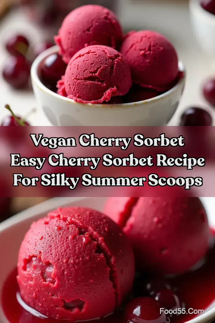 Vegan Cherry Sorbet Easy Cherry Sorbet Recipe for Silky Summer Scoops