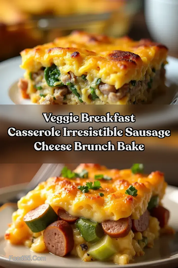 Veggie Breakfast Casserole Irresistible Sausage Cheese Brunch Bake