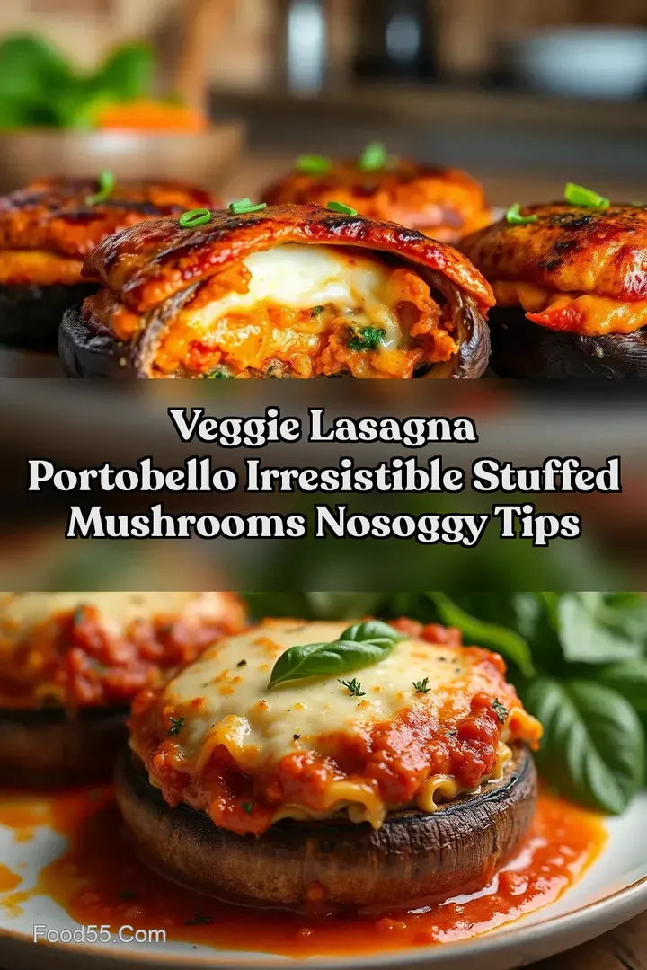 Veggie Lasagna Portobello Irresistible Stuffed Mushrooms NoSoggy Tips
