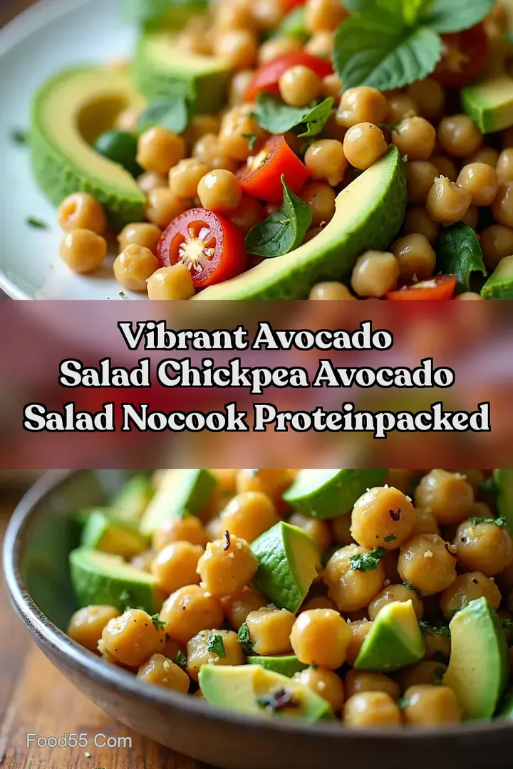 Vibrant Avocado Salad Chickpea Avocado Salad NoCook ProteinPacked