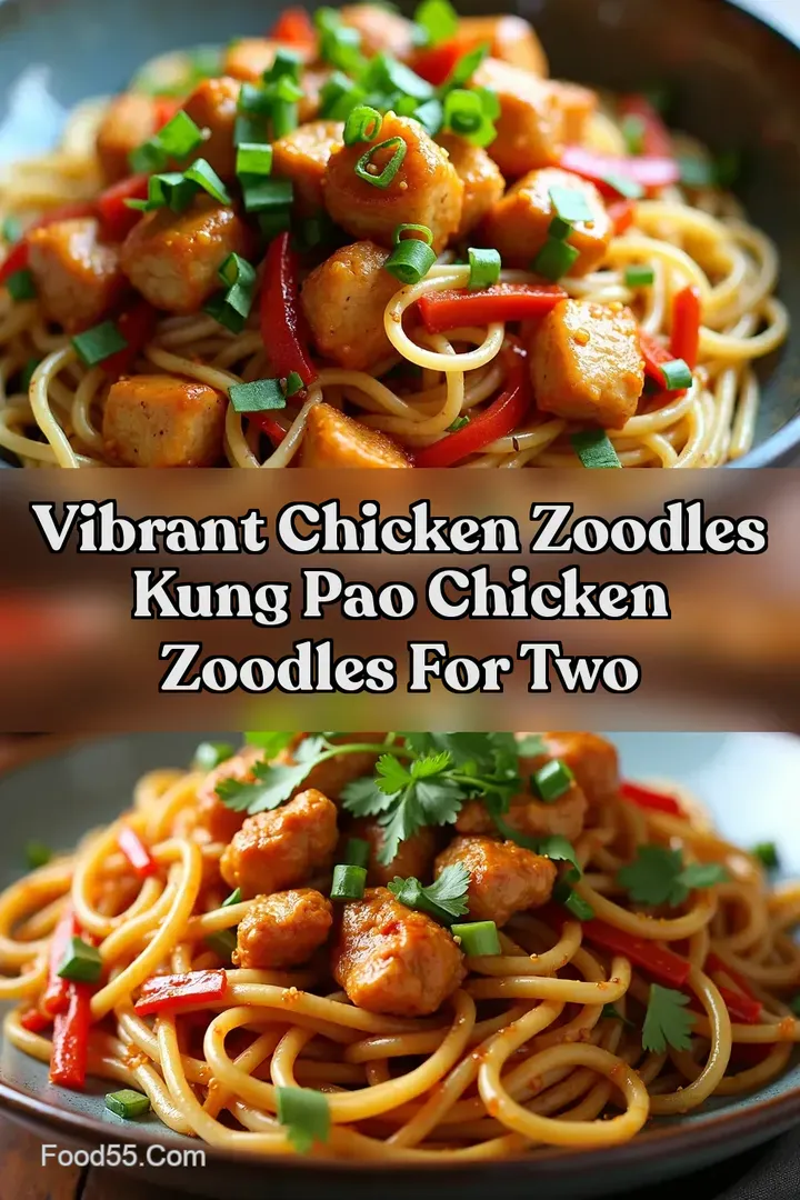 Vibrant Chicken Zoodles Kung Pao Chicken Zoodles For Two