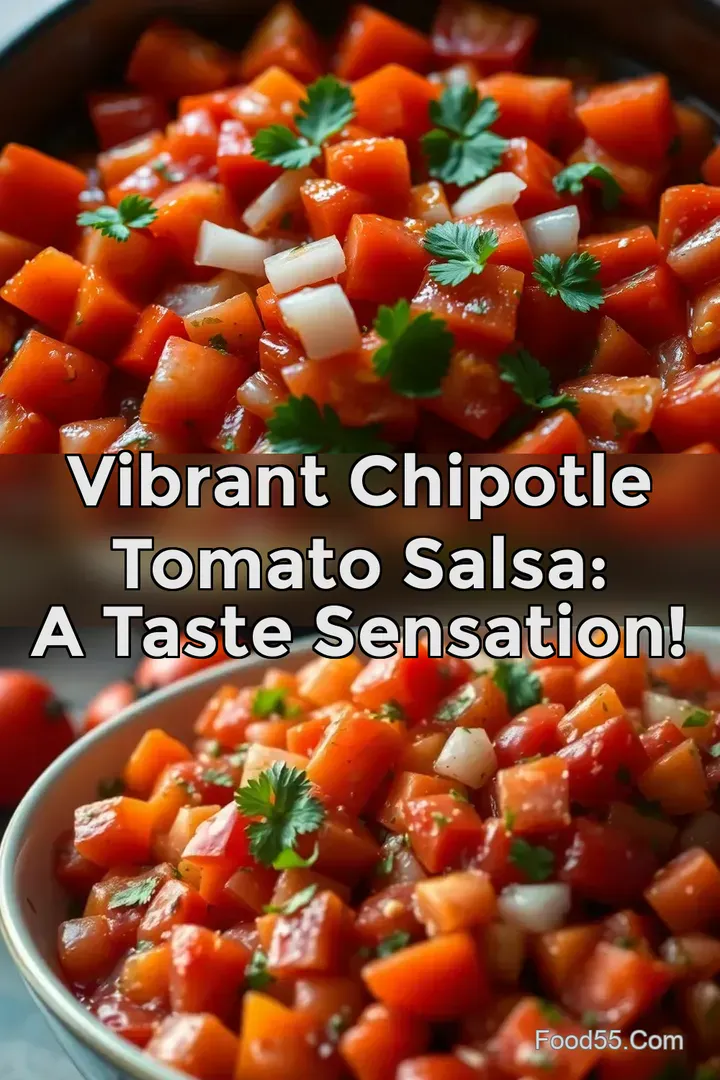Vibrant Chipotle Tomato Salsa: A Taste Sensation! : PIN FOR LATER Vibrant Chipotle Tomato Salsa: A Taste Sensation!