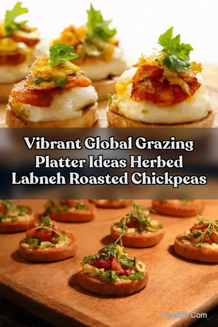 Vibrant Global Grazing Platter Ideas Herbed Labneh Roasted Chickpeas