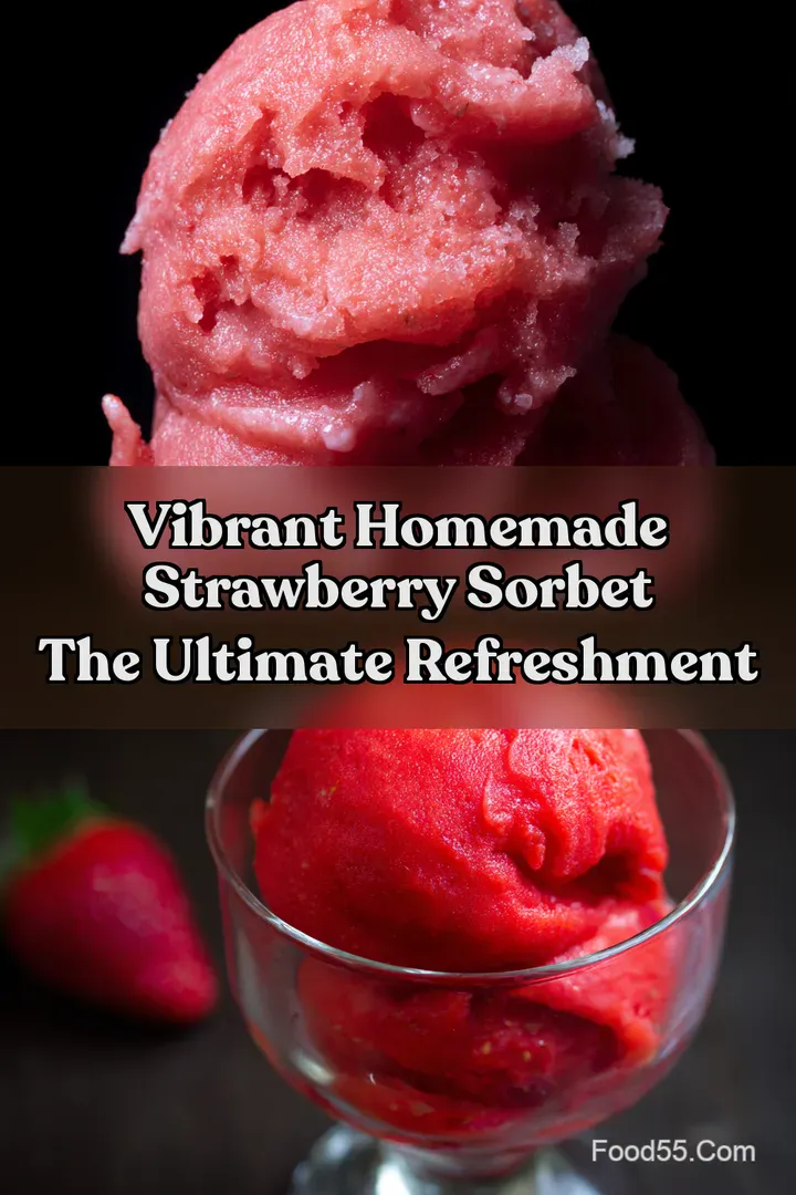 Vibrant Homemade Strawberry Sorbet The Ultimate Refreshment