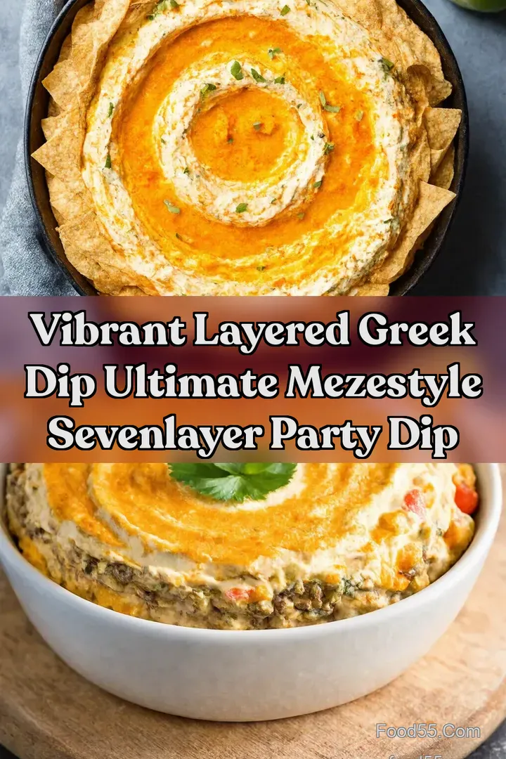 Vibrant Layered Greek Dip Ultimate MezeStyle SevenLayer Party Dip