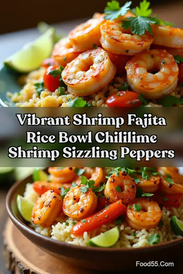 Vibrant Shrimp Fajita Rice Bowl ChiliLime Shrimp Sizzling Peppers