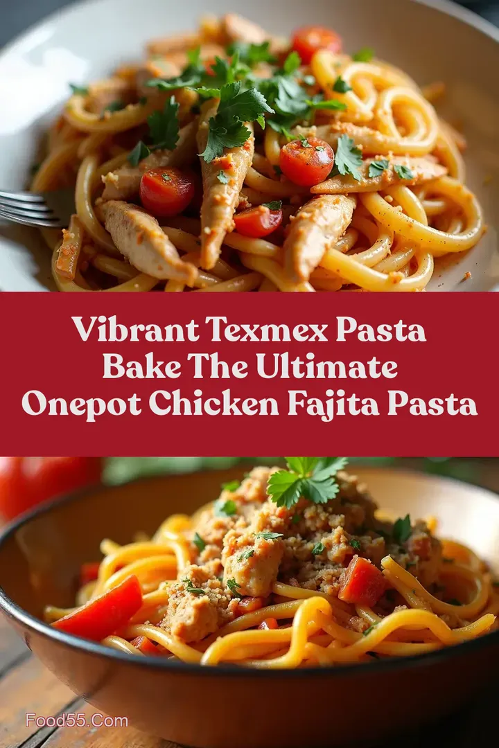 Vibrant TexMex Pasta Bake The Ultimate OnePot Chicken Fajita Pasta