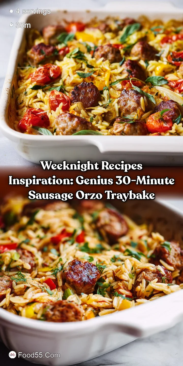 Weeknight Recipes Inspiration: Genius 30-Minute Sausage Orzo Traybake