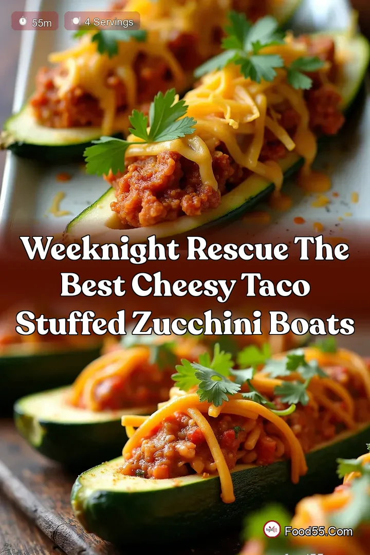 Weeknight Rescue The Best Cheesy Taco Stuffed Zucchini Boats