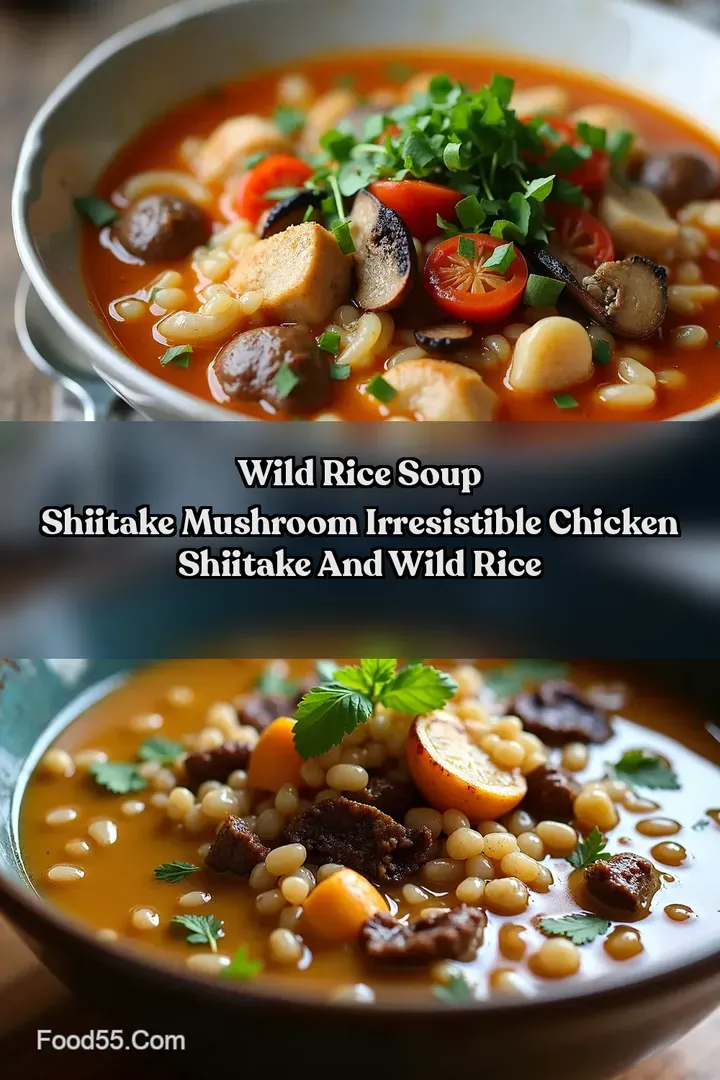 Wild Rice Soup Shiitake Mushroom Irresistible Chicken Shiitake and Wild Rice