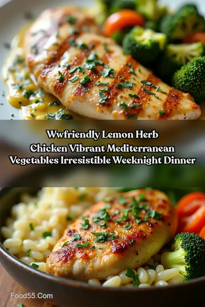 WWFriendly Lemon Herb Chicken Vibrant Mediterranean Vegetables Irresistible Weeknight Dinner