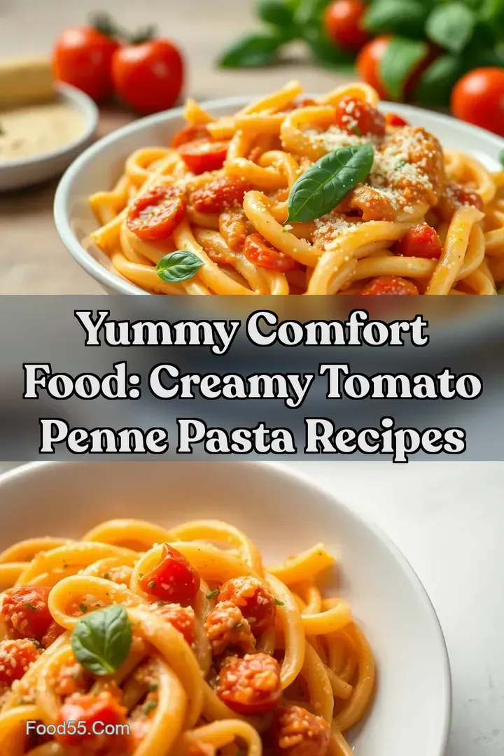 Yummy Comfort Food: Creamy Tomato Penne Pasta Recipes