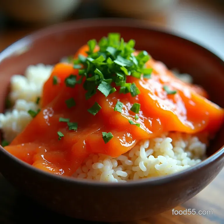 5Minute Spicy Canned Salmon Rice Bowls presentation