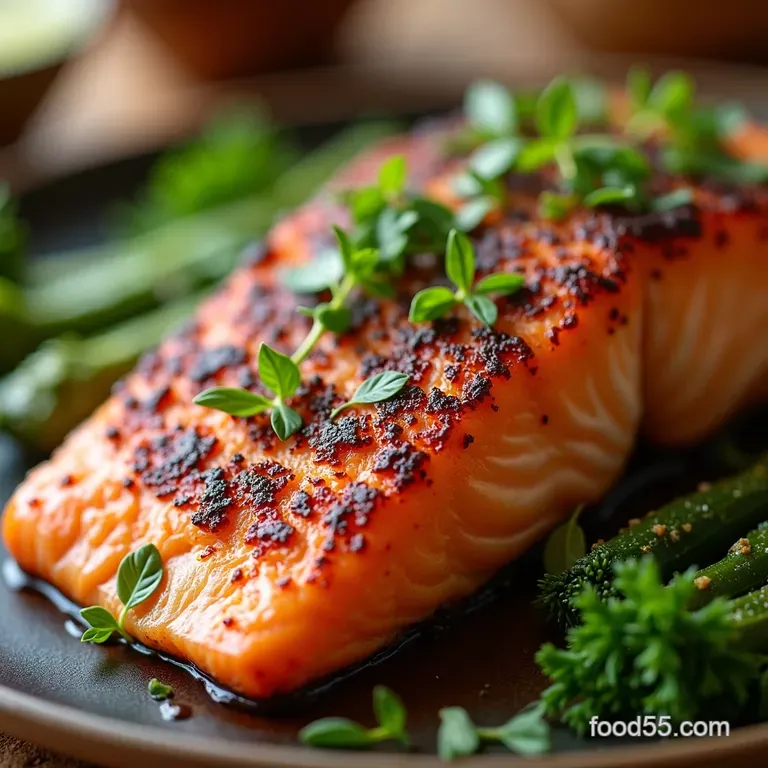 6Minute Blackened Air Fryer Salmon Bites presentation